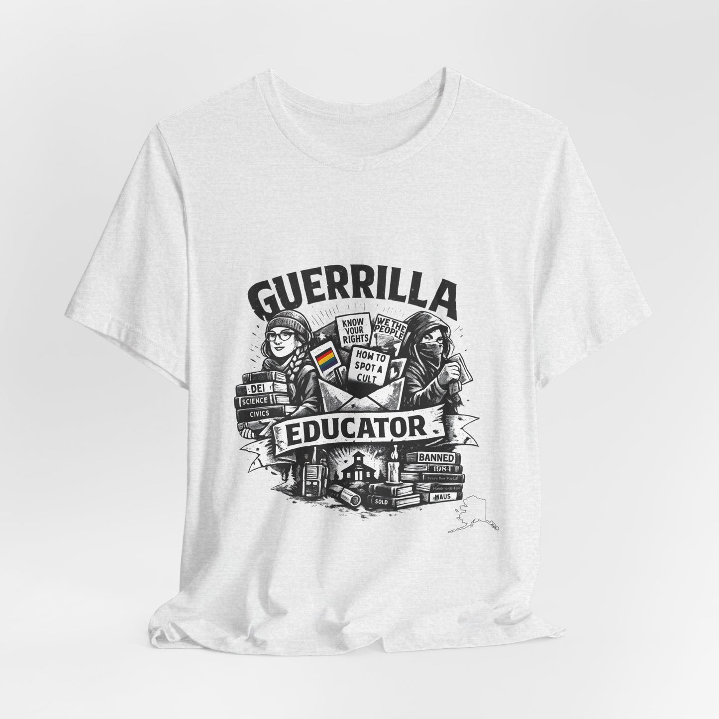 Guerrilla Educator T-Shirt — Vintage Protest Teacher Tee