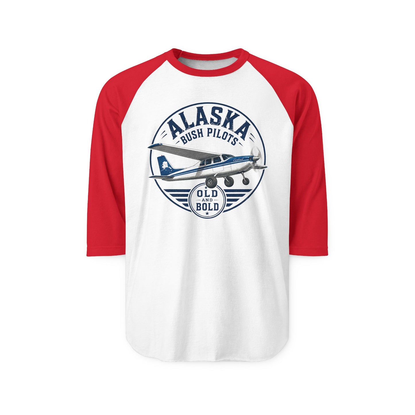 Alaska Bush Pilots Raglan Shirt — Vintage 'Old & Bold' Airplane Tee