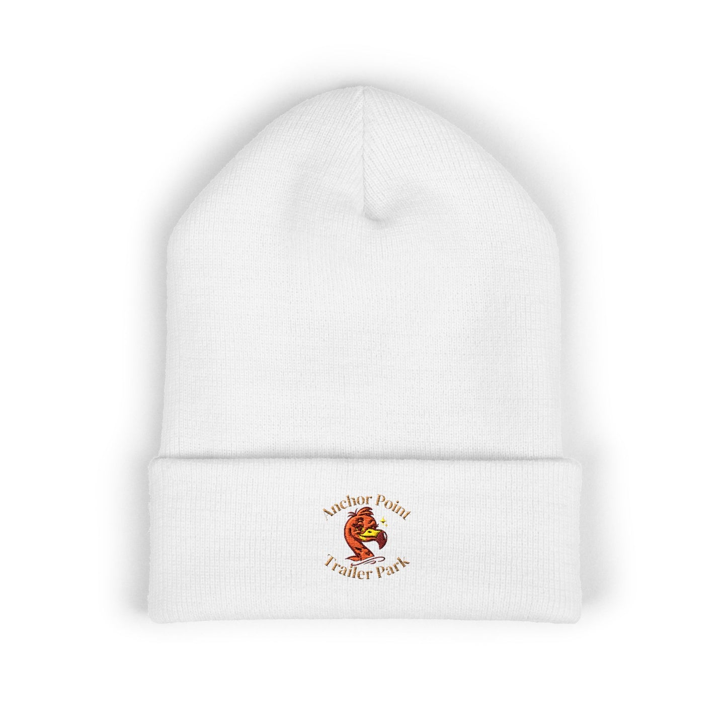 Embroidered Flamingo Logo Cuffed Beanie