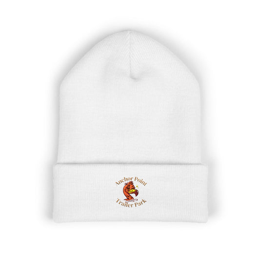 Embroidered Flamingo Logo Cuffed Beanie