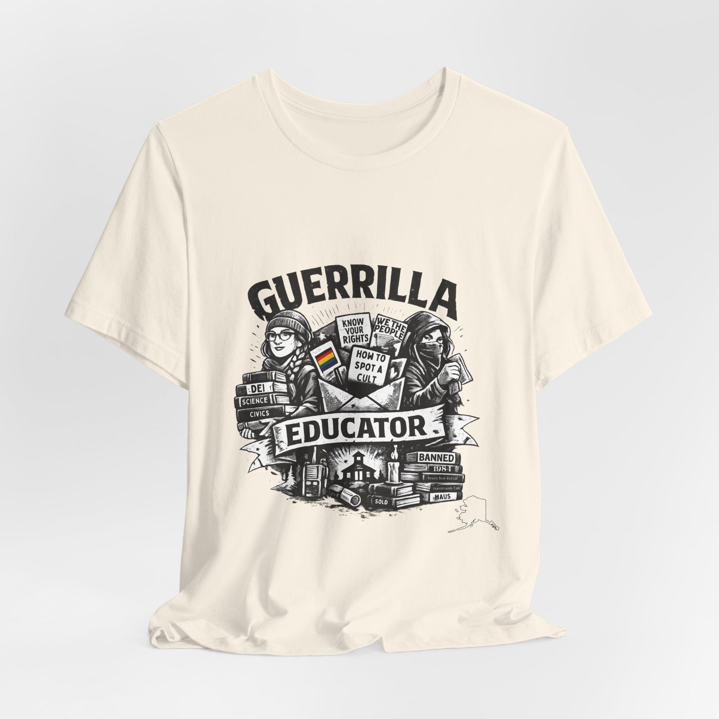 Guerrilla Educator T-Shirt — Vintage Protest Teacher Tee