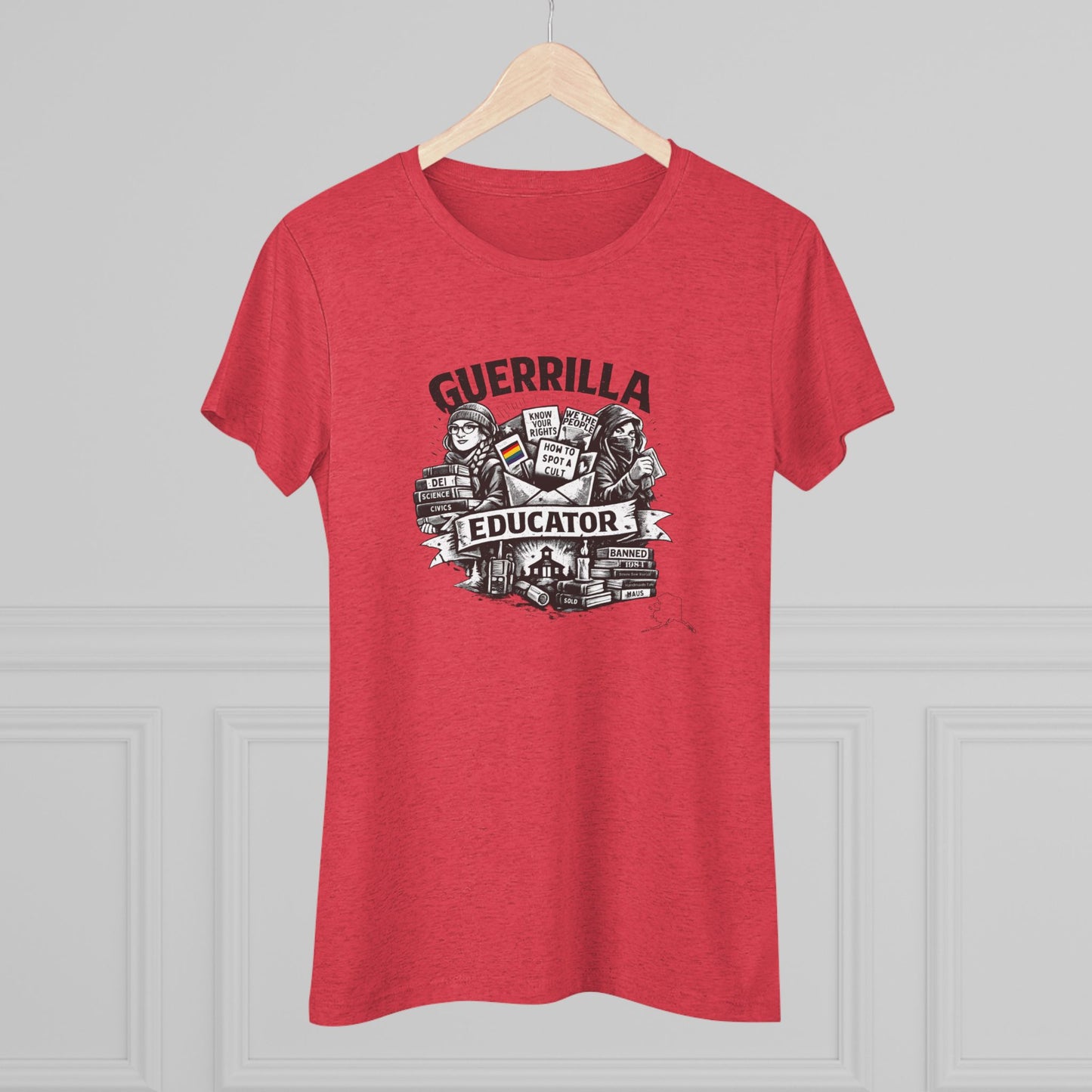 Guerrilla Educator Women's Tee — Teacher Graphic Triblend Shirt