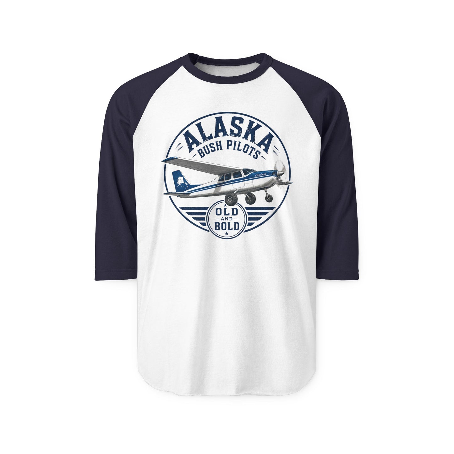 Alaska Bush Pilots Raglan Shirt — Vintage 'Old & Bold' Airplane Tee