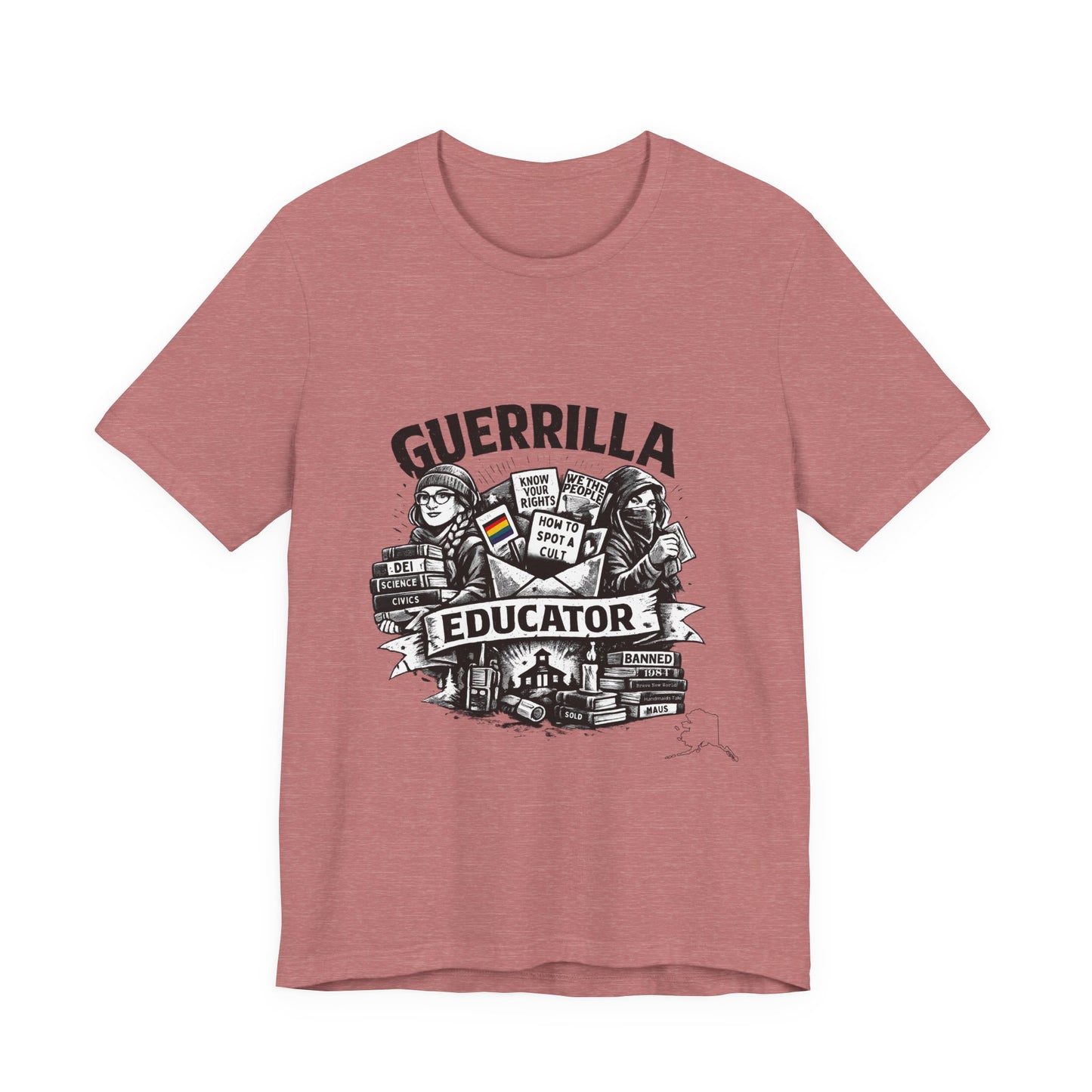 Guerrilla Educator T-Shirt — Vintage Protest Teacher Tee
