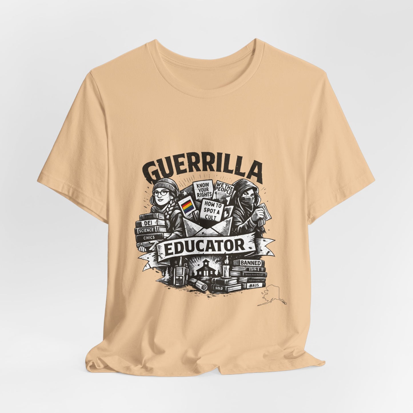 Guerrilla Educator T-Shirt — Vintage Protest Teacher Tee
