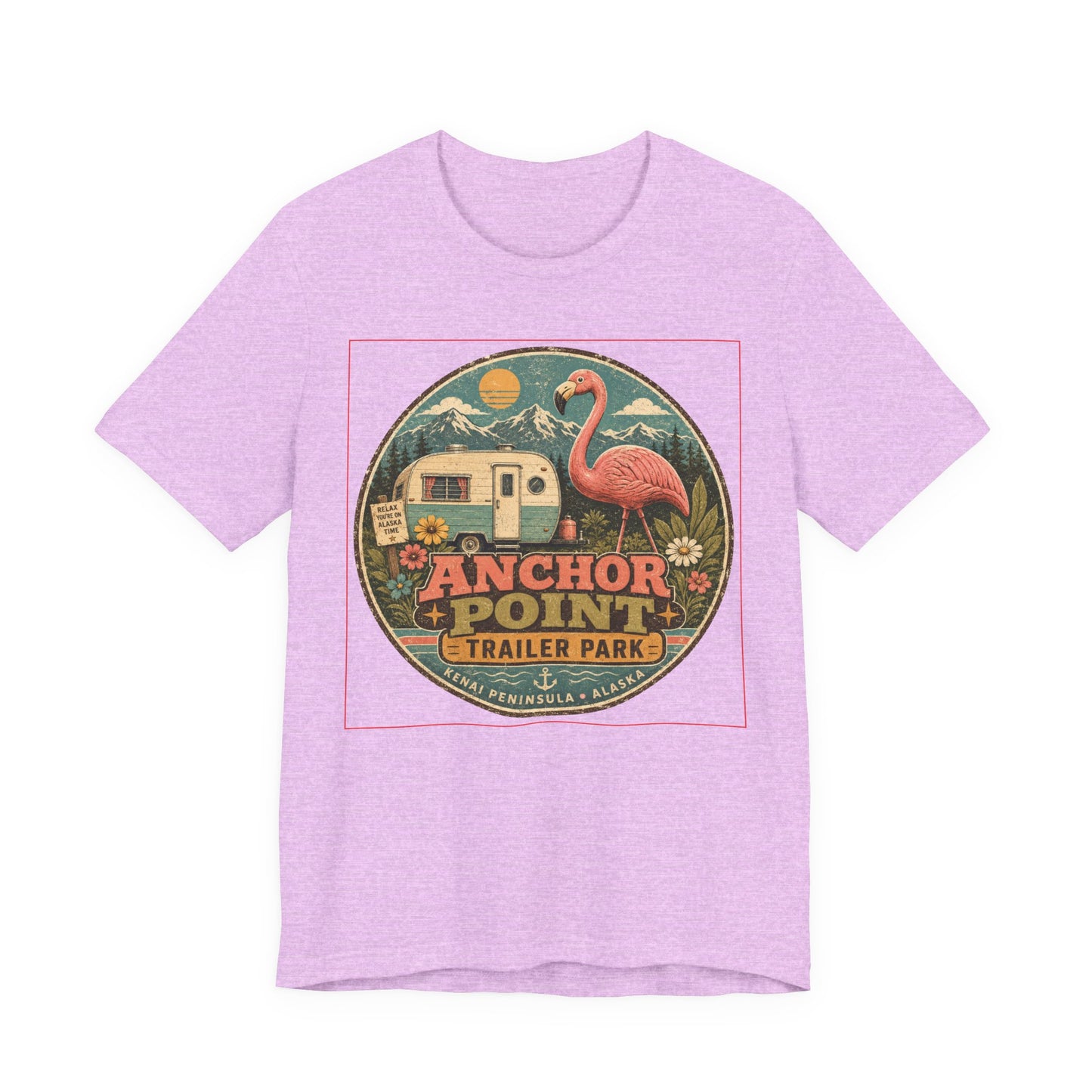 Anchor Point Trailer Park T-Shirt – Retro Flamingo Camper Vintage Camp Tee
