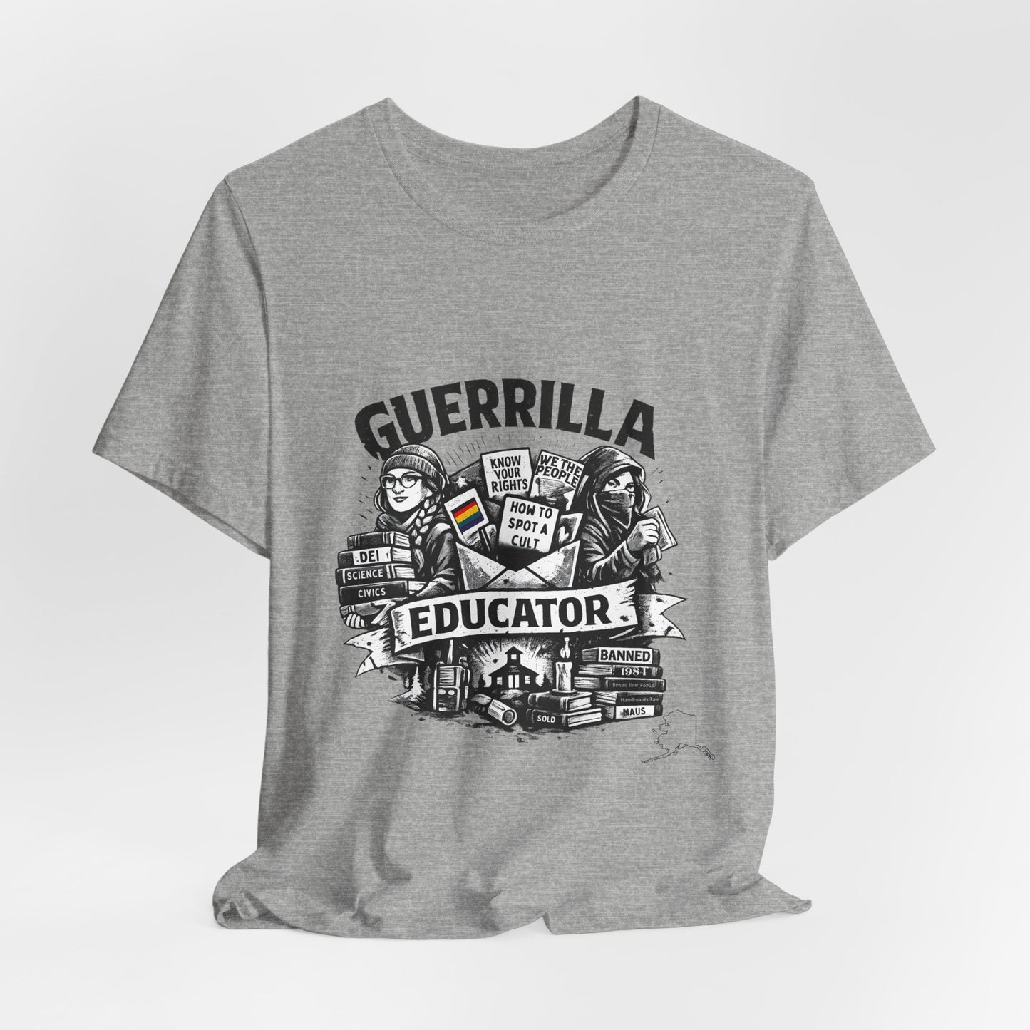 Guerrilla Educator T-Shirt — Vintage Protest Teacher Tee