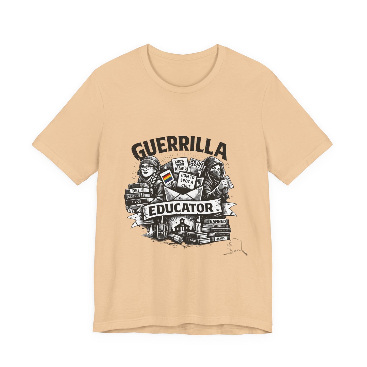 Guerrilla Educator T-Shirt — Vintage Protest Teacher Tee