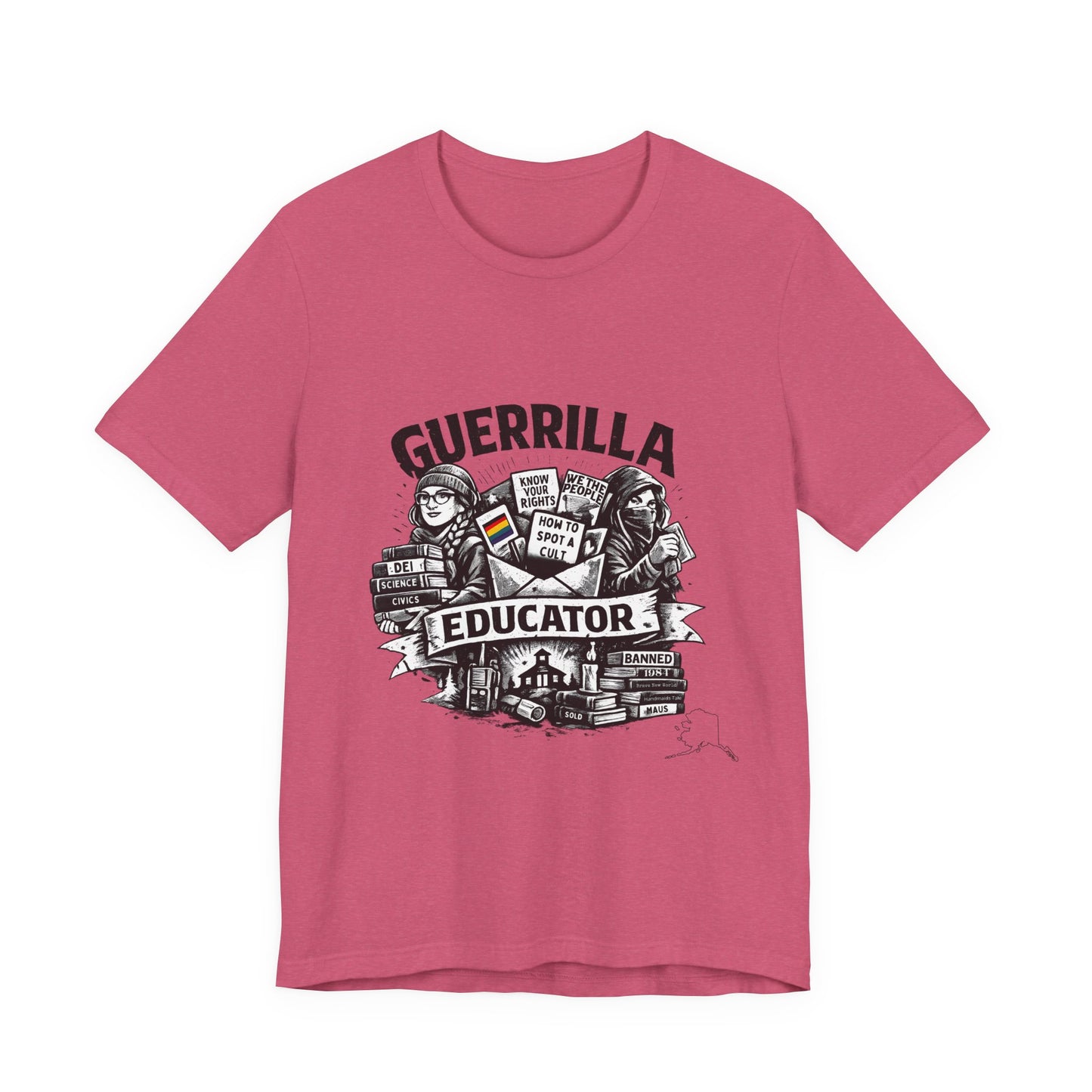 Guerrilla Educator T-Shirt — Vintage Protest Teacher Tee