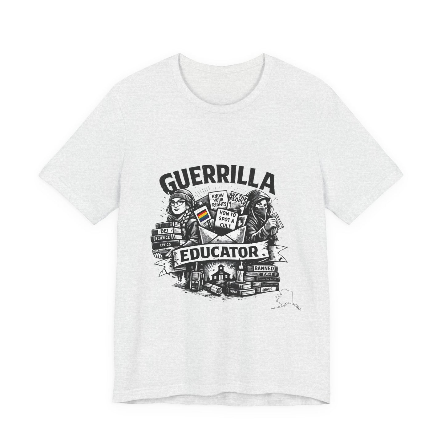 Guerrilla Educator T-Shirt — Vintage Protest Teacher Tee