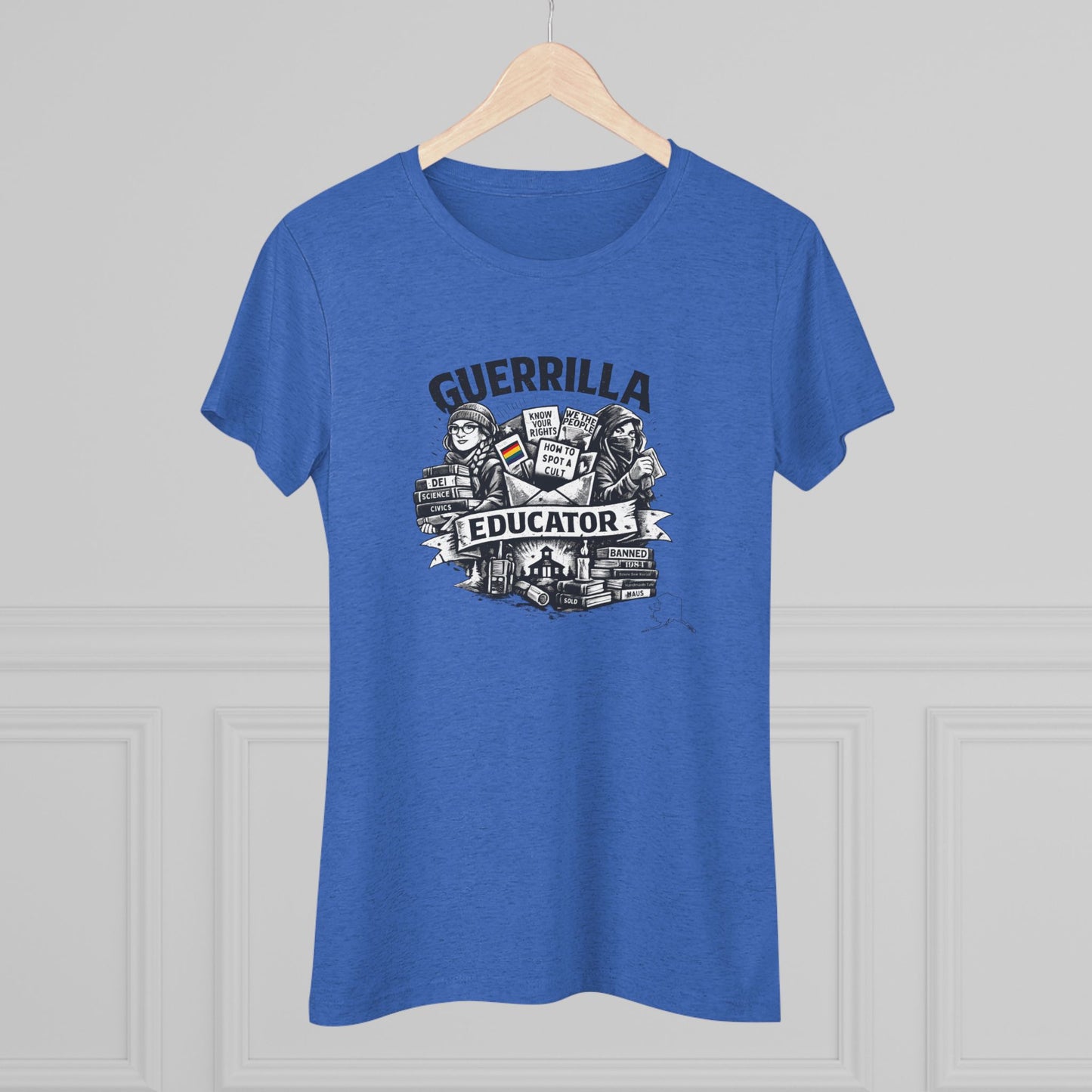 Guerrilla Educator Women's Tee — Teacher Graphic Triblend Shirt