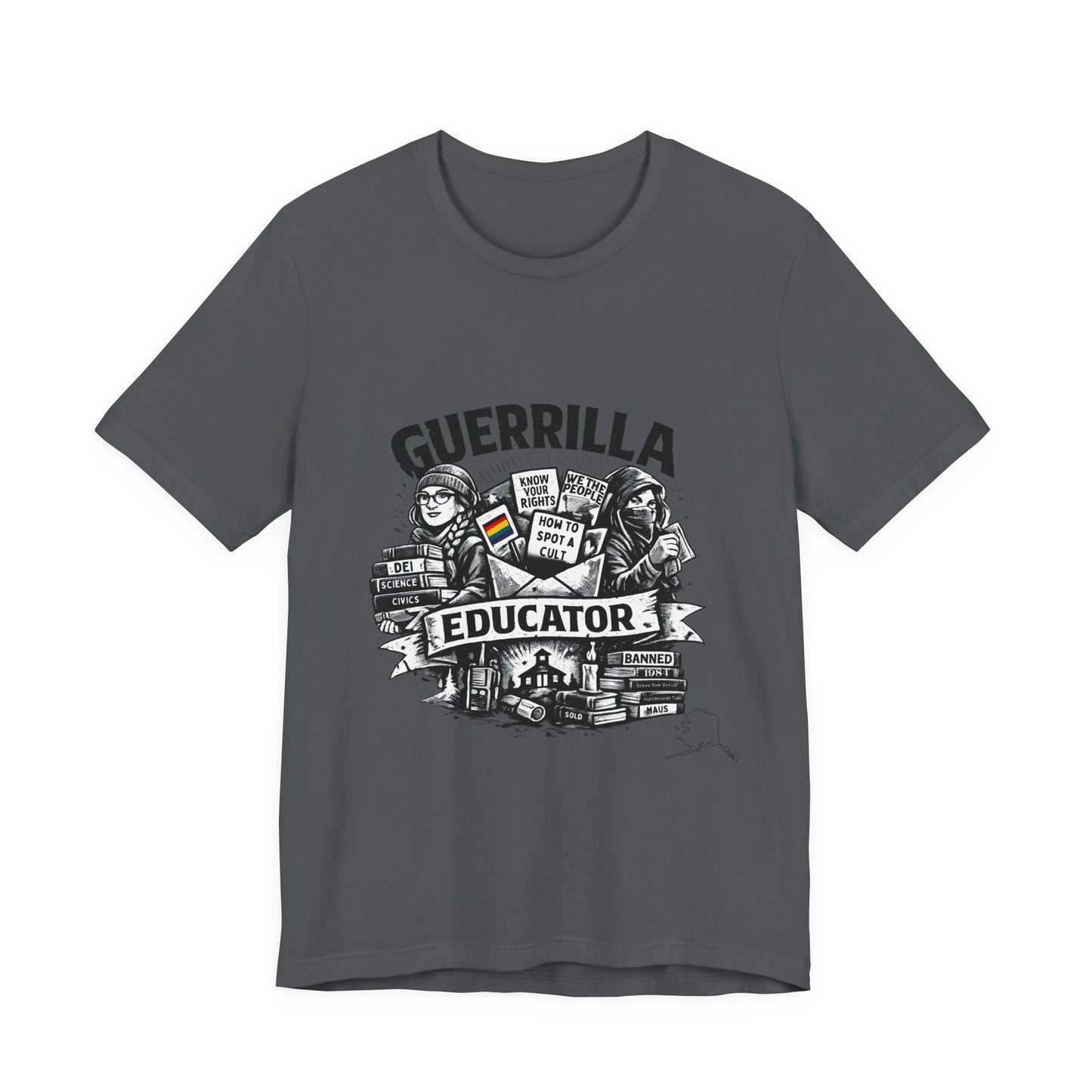 Guerrilla Educator T-Shirt — Vintage Protest Teacher Tee