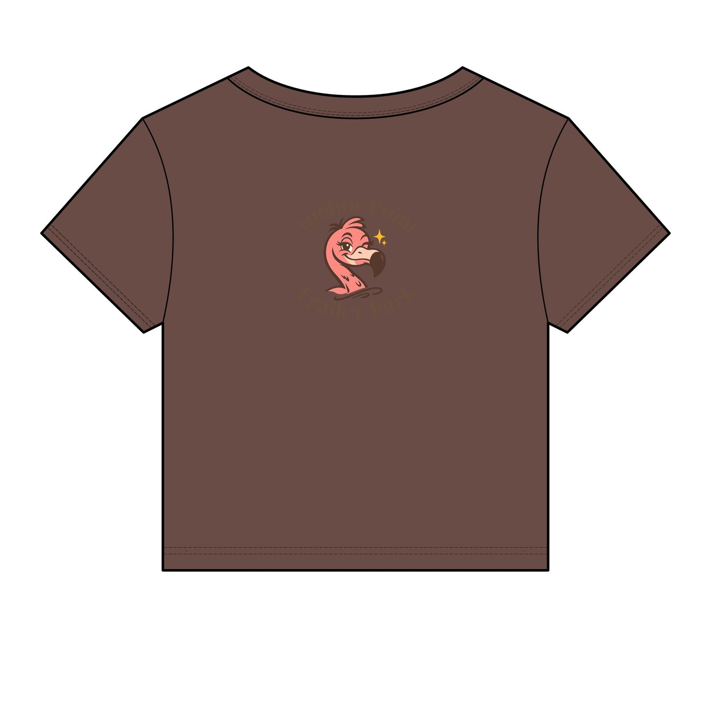 Retro Trailer Park Crop Tee – "Anchor Point Trailer Park" Graphic Women's Baby Tee