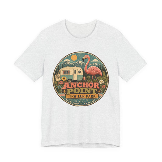 Anchor Point Trailer Park T-Shirt – Retro Flamingo Camper Vintage Camp Tee