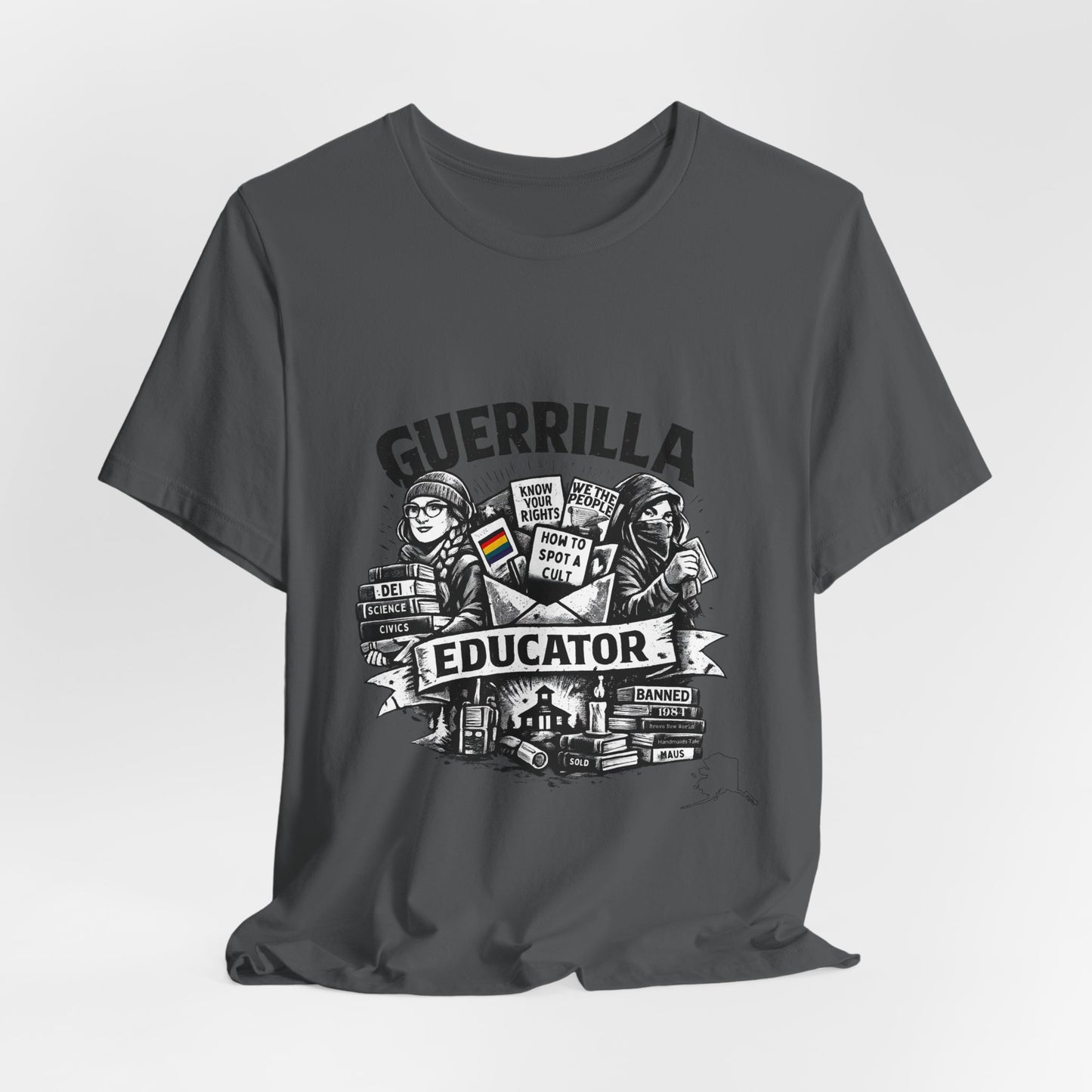 Guerrilla Educator T-Shirt — Vintage Protest Teacher Tee