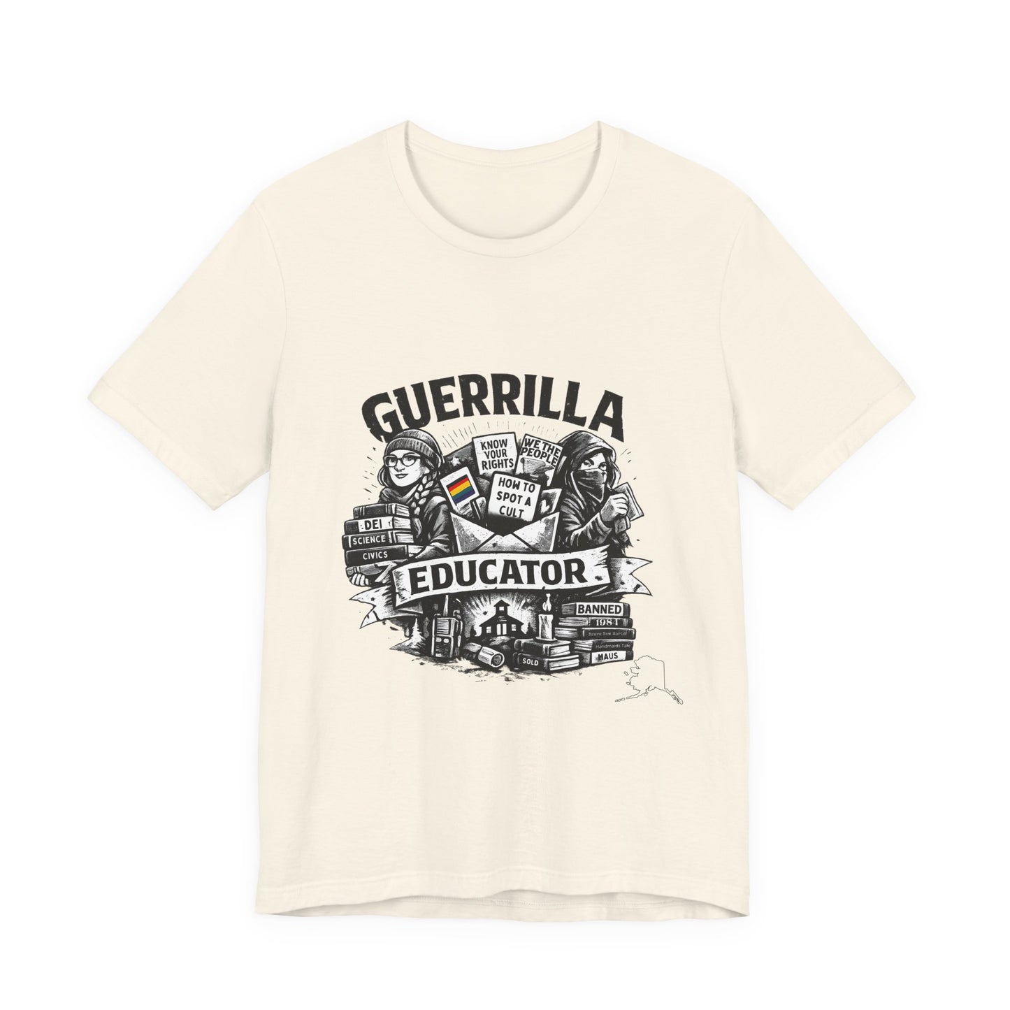 Guerrilla Educator T-Shirt — Vintage Protest Teacher Tee