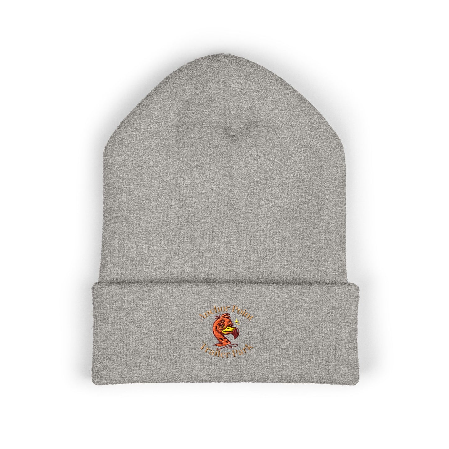 Embroidered Flamingo Logo Cuffed Beanie