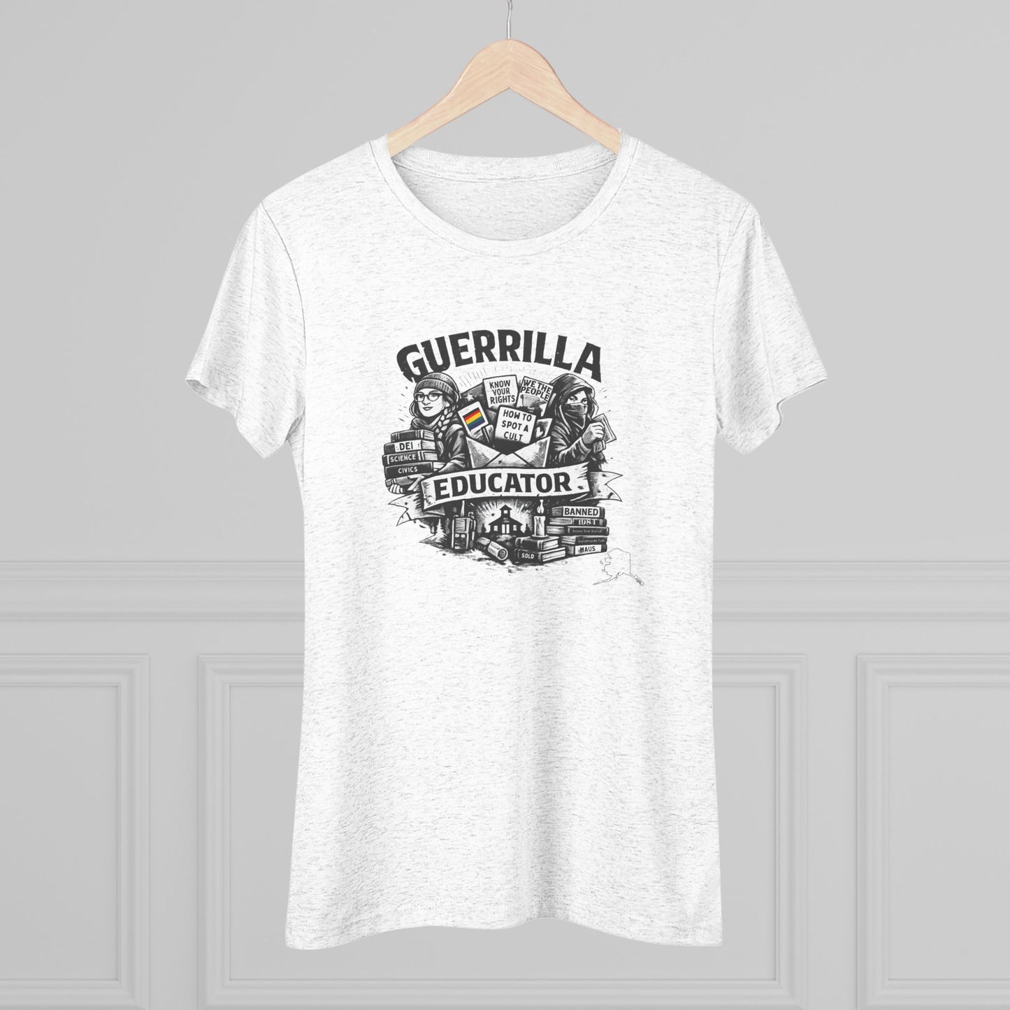 Guerrilla Educator Women's Tee — Teacher Graphic Triblend Shirt