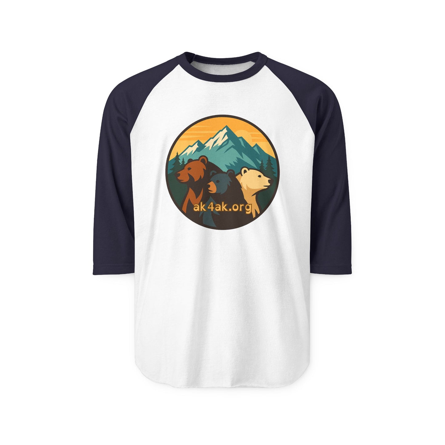 Bear Mountain Raglan Shirt — 'Alaskan' Adventure 3/4 Sleeve