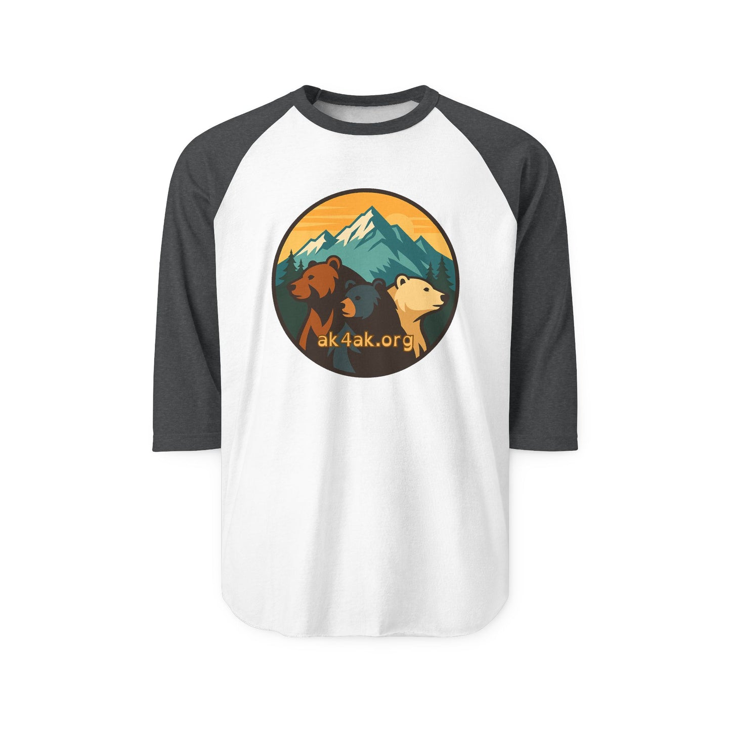 Bear Mountain Raglan Shirt — 'Alaskan' Adventure 3/4 Sleeve