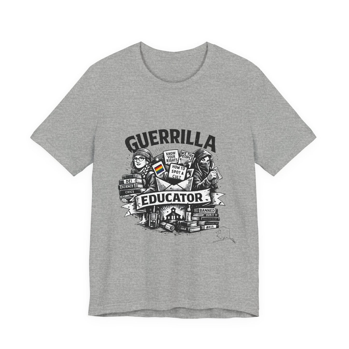 Guerrilla Educator T-Shirt — Vintage Protest Teacher Tee