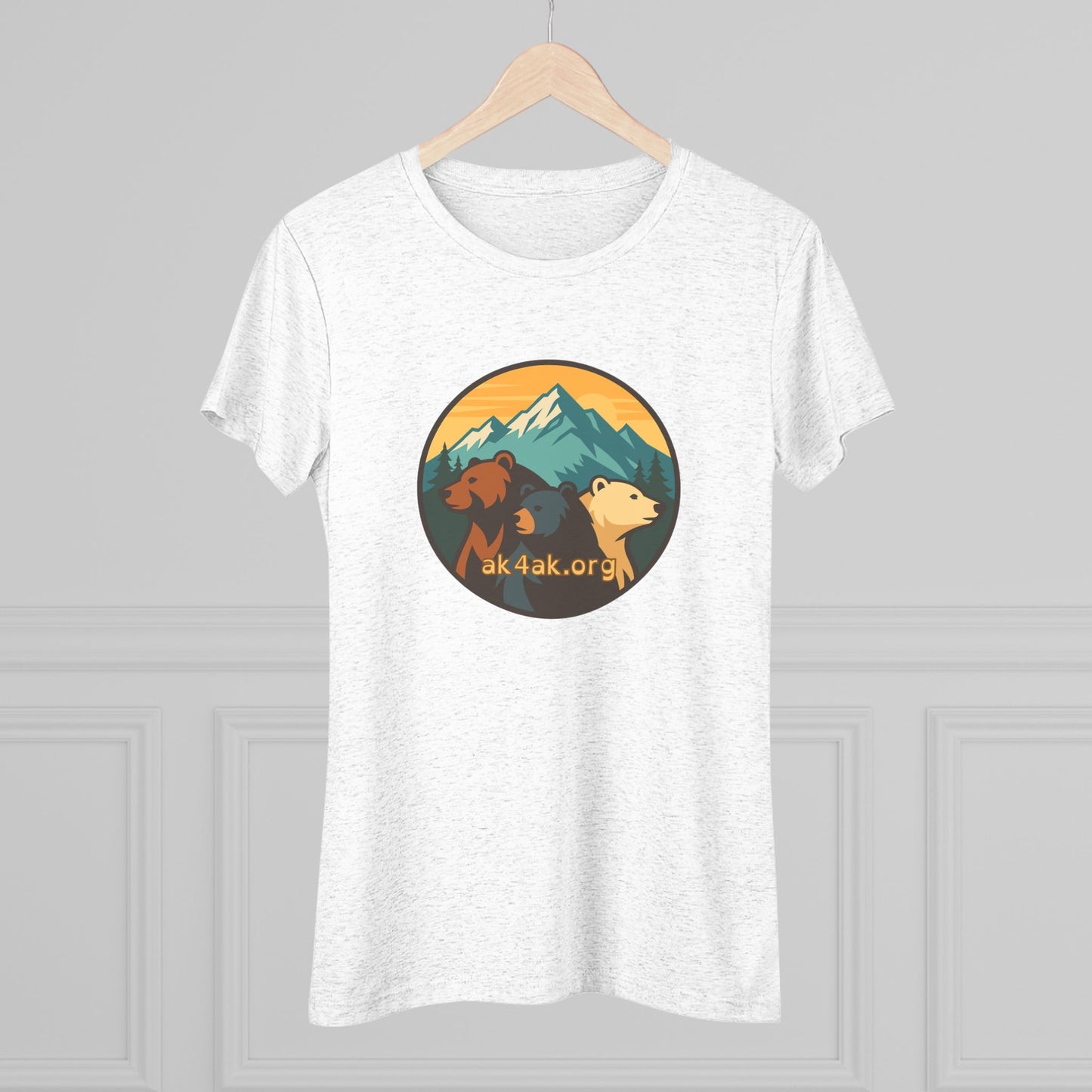 Women's Triblend Tee — Vintage Mountain Bears Graphic (AK4AK)