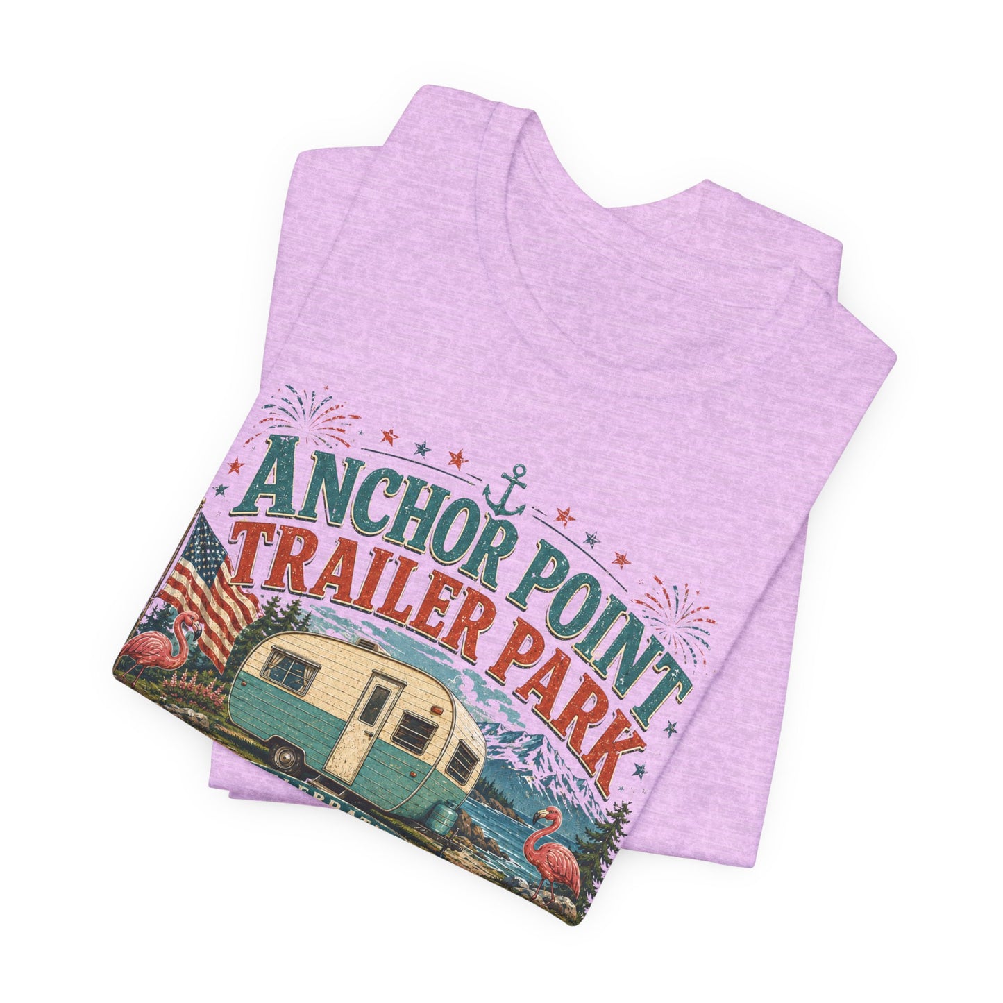Trailer Park Reunion T‑Shirt — 'Anchor Point Trailer Park' Vintage Camper 250th Anniversary Tee
