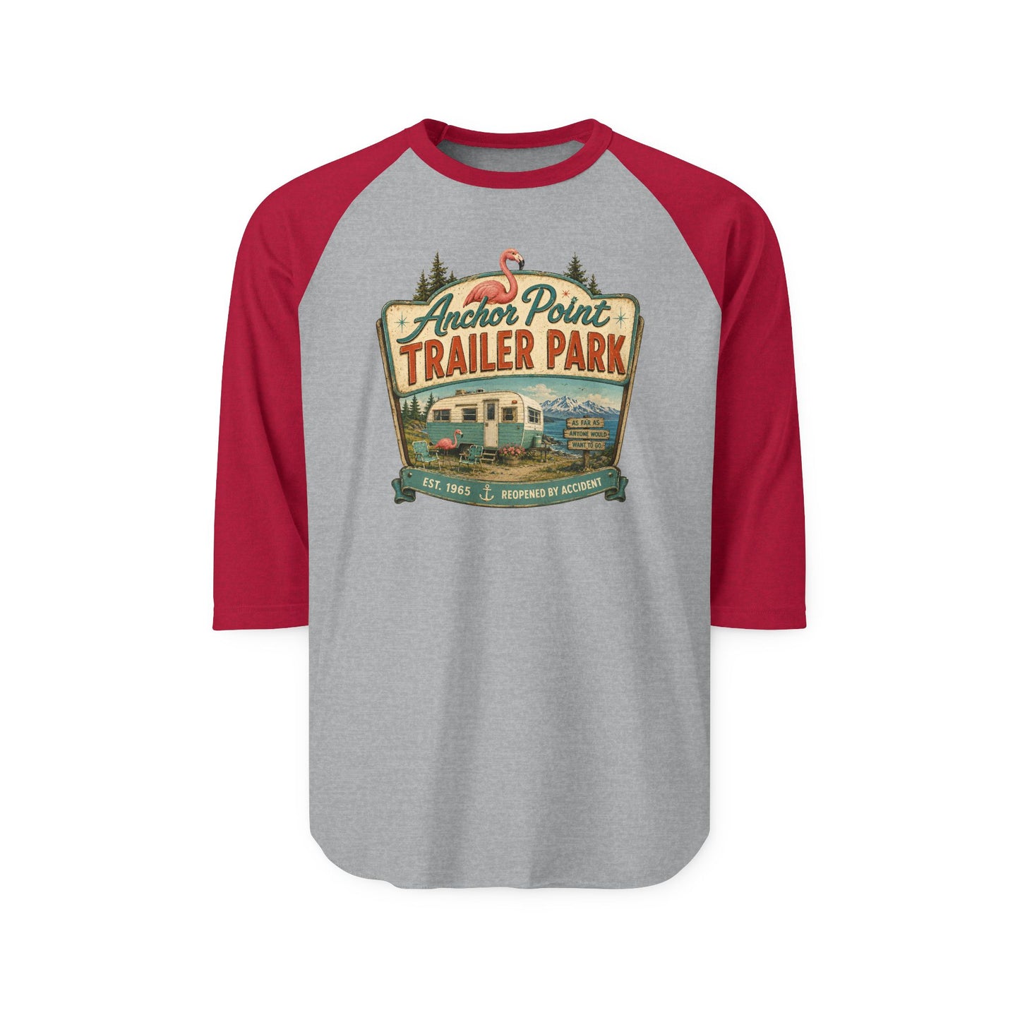 Trailer Park Vintage Raglan Shirt – Anchor Point Trailer Park Graphic