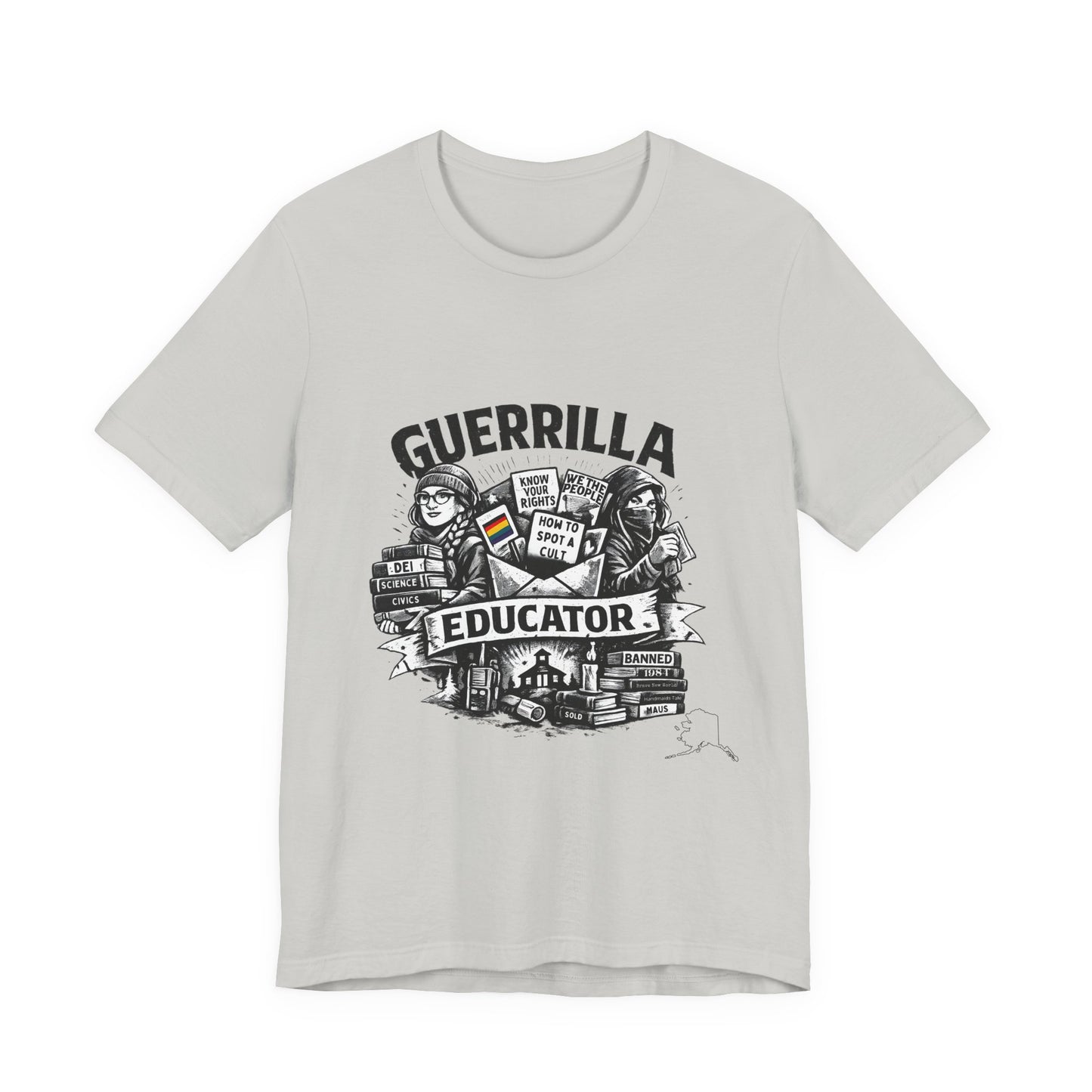 Guerrilla Educator T-Shirt — Vintage Protest Teacher Tee