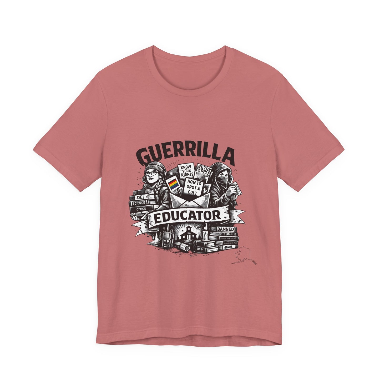 Guerrilla Educator T-Shirt — Vintage Protest Teacher Tee