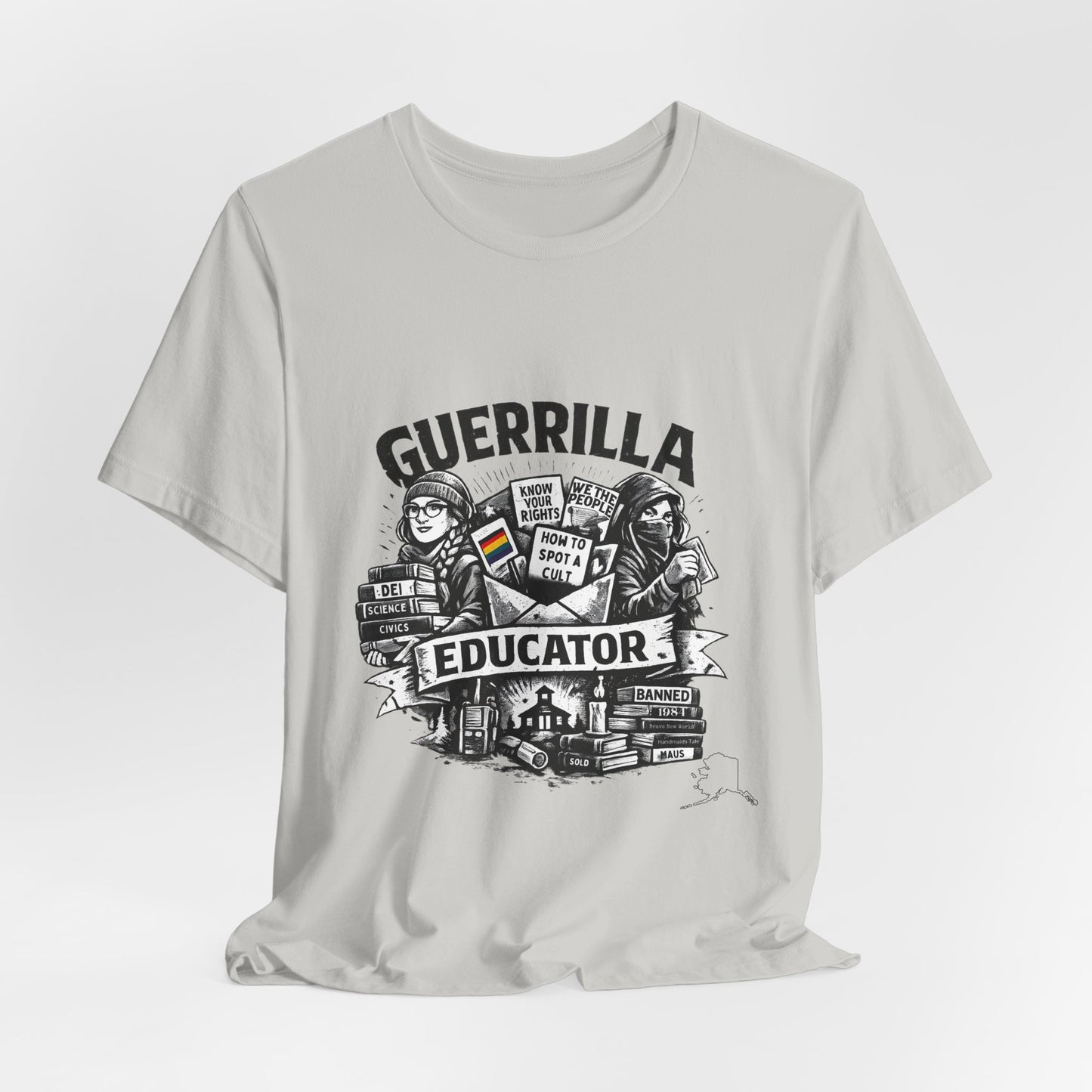 Guerrilla Educator T-Shirt — Vintage Protest Teacher Tee
